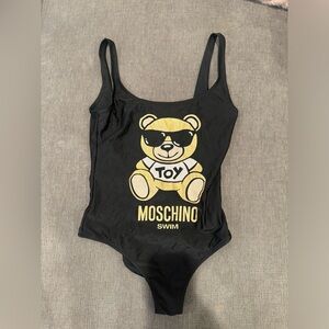 Moschino Teddy Bear Logo Velmar Spa One-Piece Swimsuit sz 3 IT Medium US